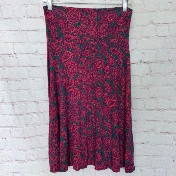 LuLaRoe Pink and Green Skirt - Size XS - Picture 1 of 5